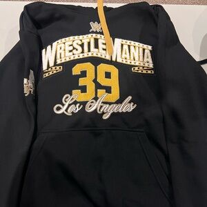 WWE Authentic Black and Gold Hoodie